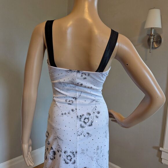 Vintage Y2K Taboo Floral Midi Dress, Rhinestone Embellishment, Fairycore, Size S - Picture 10 of 10